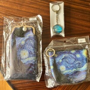 Starry Night Wallet and Coin Purse Set